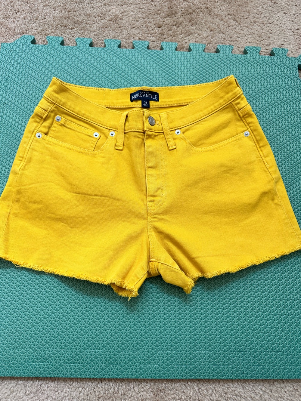J. Crew Yellow Denim Shorts